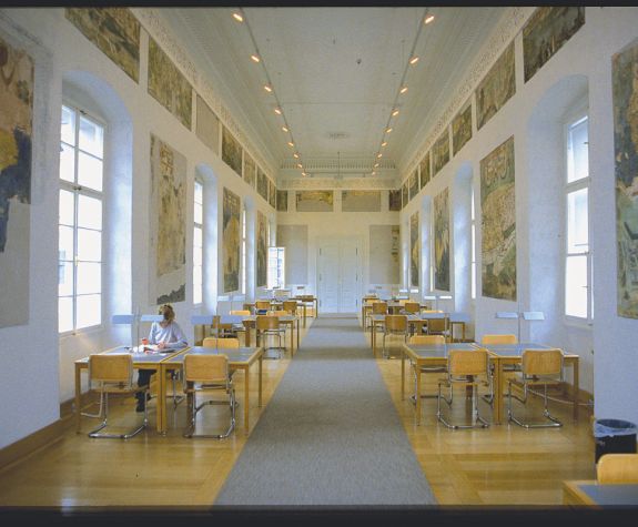 A classroom in Salzburg, where classes like McGeorge's Art & Science of Negotiation course is taught.