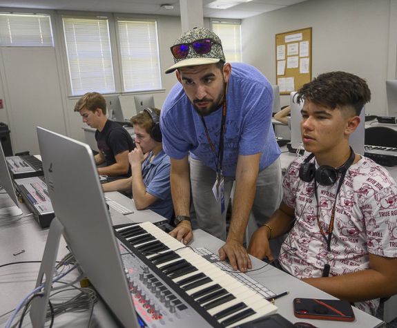 students in music camp