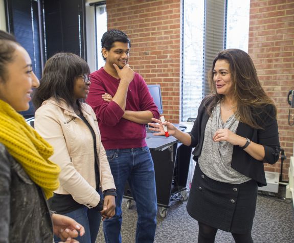 Sharmila King and students