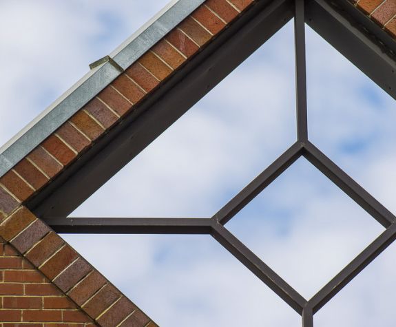 one of Buck Hall's architectural elements