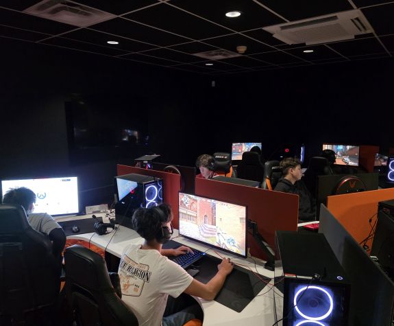 Students gaming in the PGC