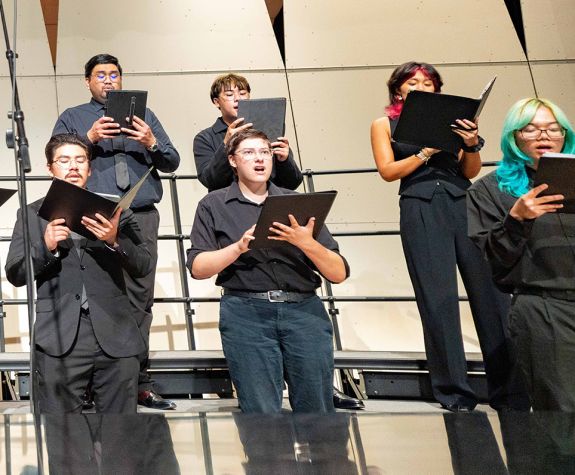 Pacific Singers performing at Faye Spanos concert Hall