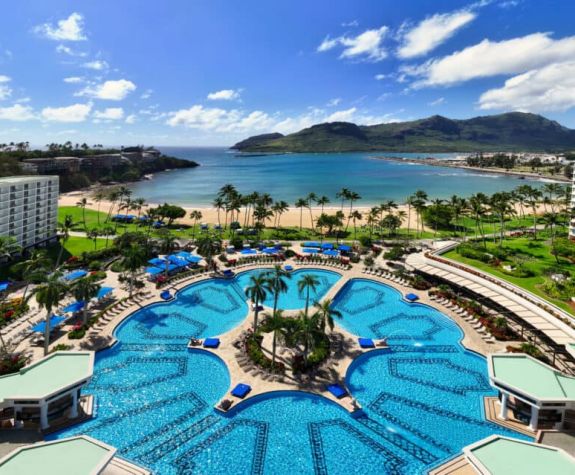aerial view of resort