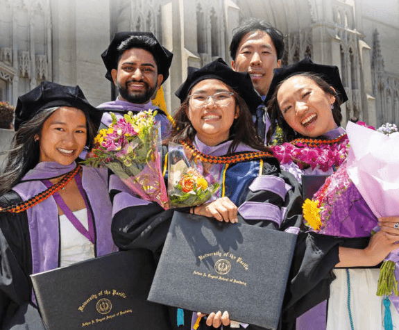 group of smiling students