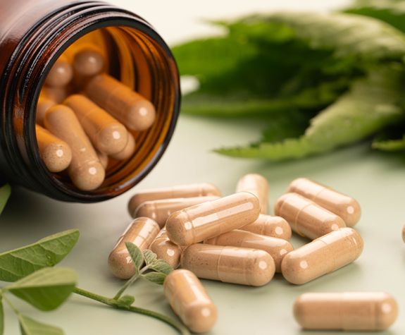 Pill bottle with capsules