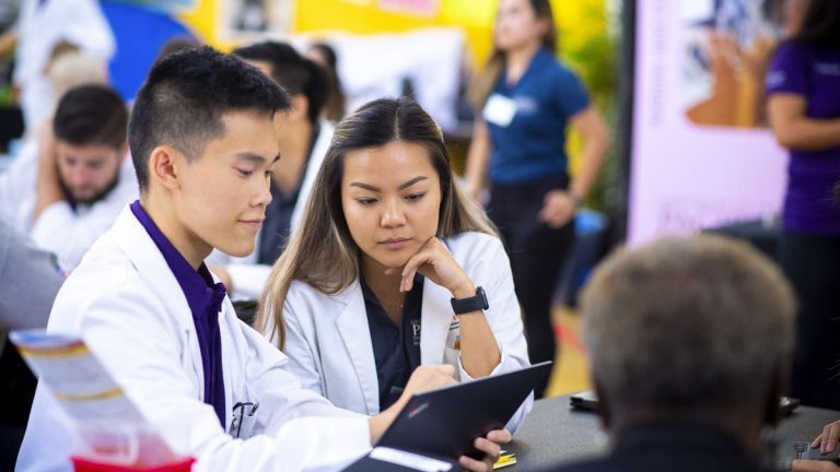 PharmD students at a Medicare Part D Outreach Clinic