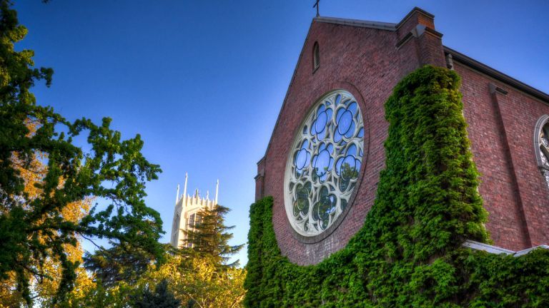 Morris Chapel exterior stained glass