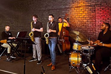 Jazz students playing atTake 5 Jazz Club