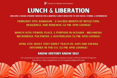Lunch & Liberation Spring 2026 Schedule