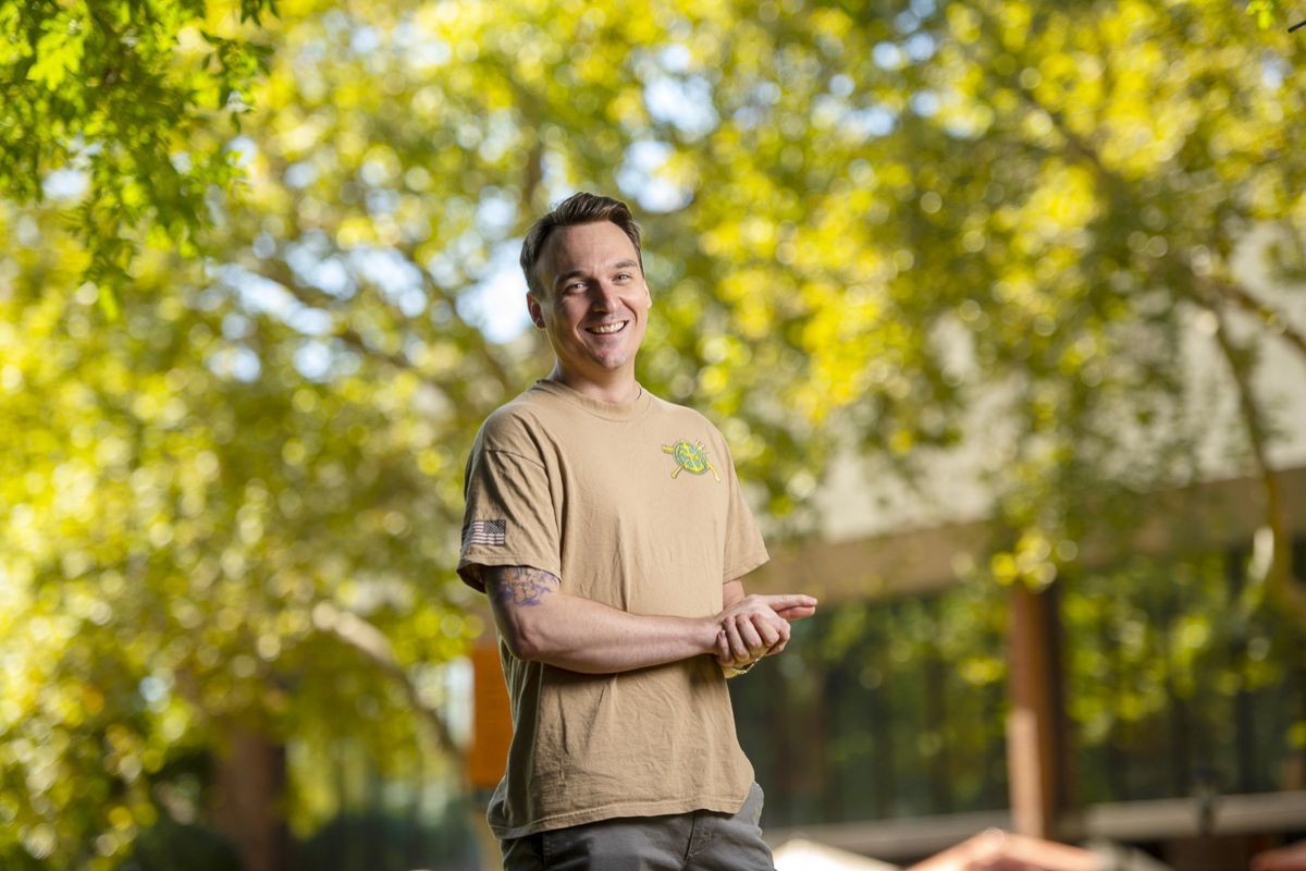 veteran student on the Sacramento campus