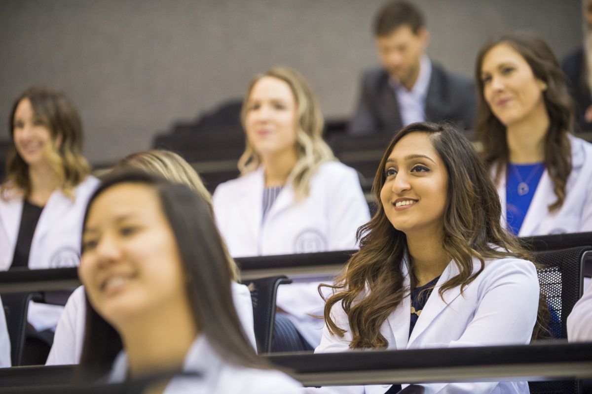 Physician Assistant students celebrate the completion of their program at the White Coat Ceremony.