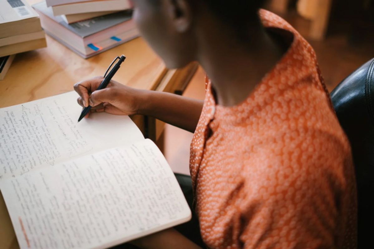 student studying