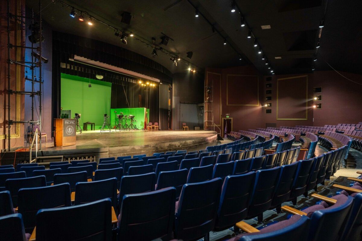 interior shot of the long theater
