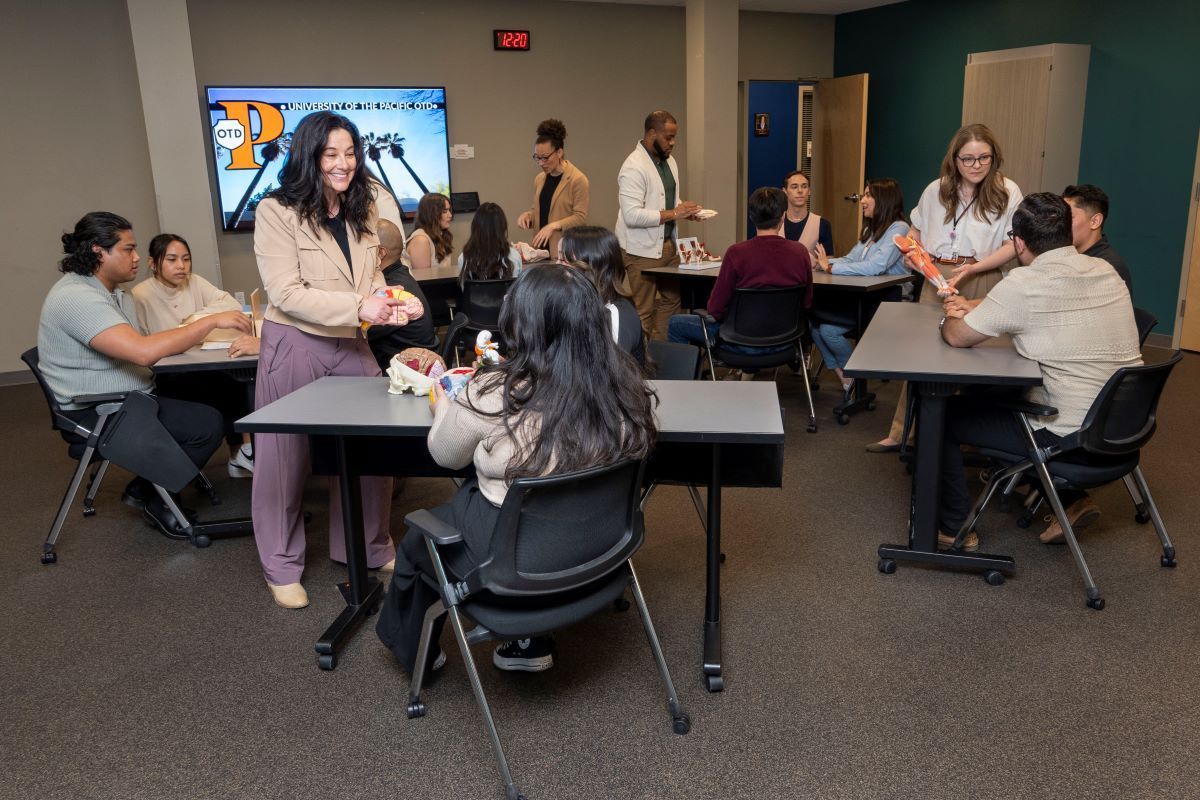 OT students working with patients