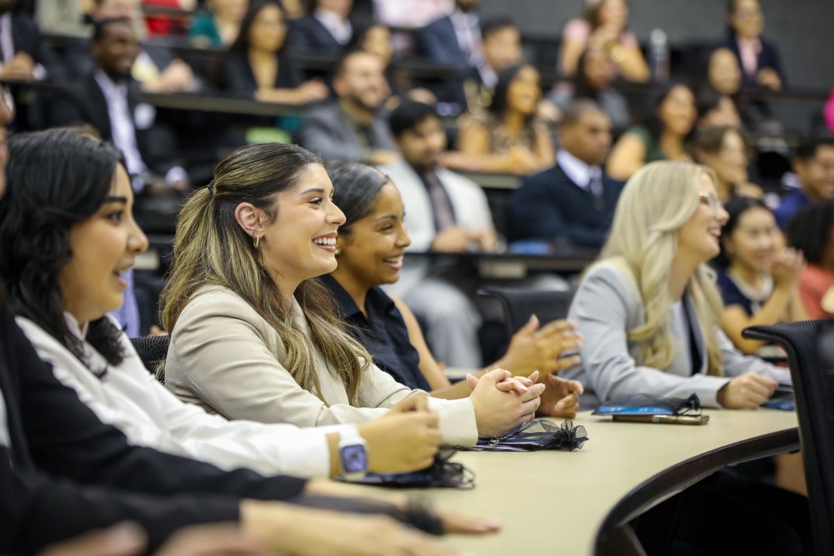 students sitting in a lecture hall