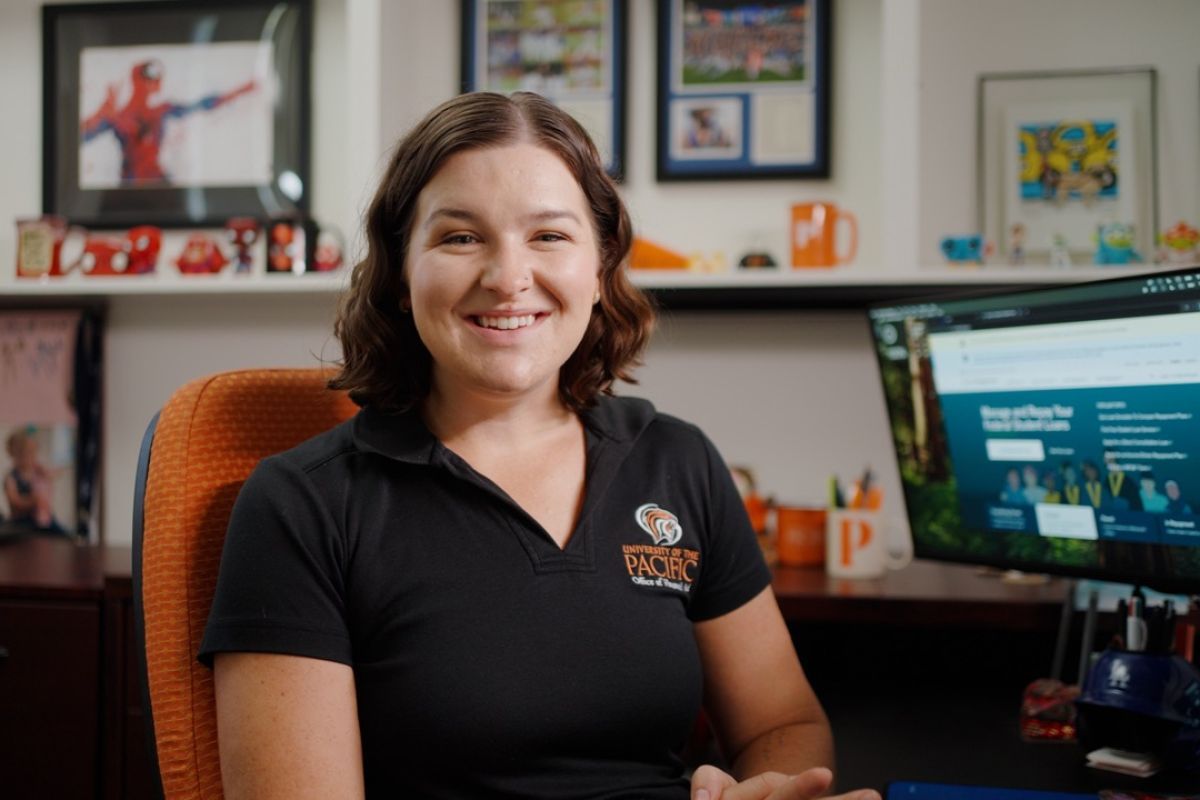 University of the Pacific counselor in her office