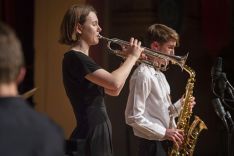 student jazz trumpet and saxophone at Pacific Jazz Colony
