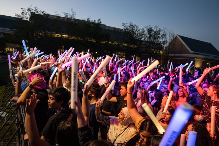 students at a concert