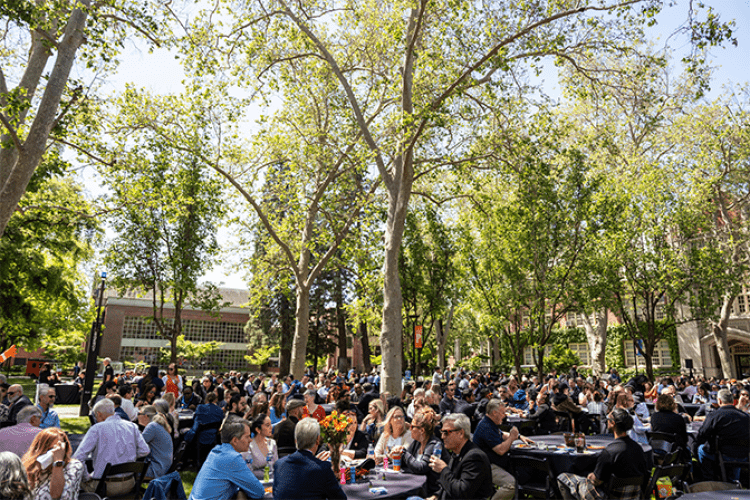 University of the Pacific faculty and staff honored at annual years of service luncheon. 