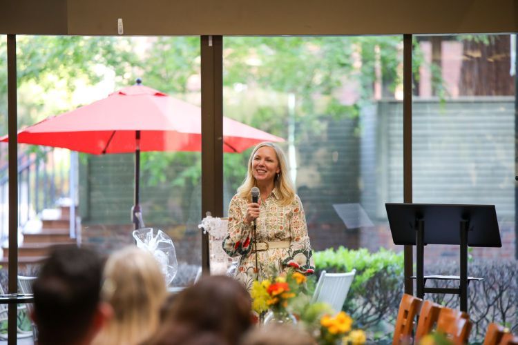 Ann Patterson speaks at an event.