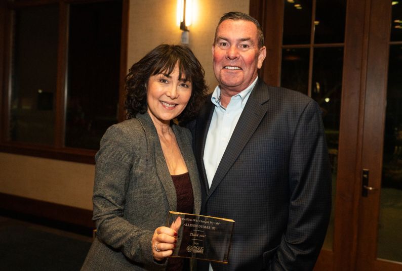 Allison Dumas '95 and Honorary Alumni John Chase