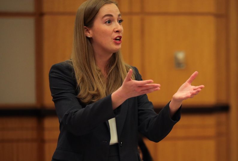 Student in mock trial