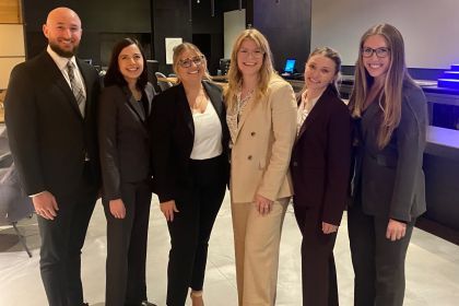 (From left to right) Alex Leshnick, Francia Orduño, Danielle Fatta Diele, Katherine Pollack, Ava Sutton, and Morgan Graber