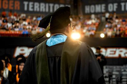 PharmD graduate at the Diploma and Hooding Ceremony