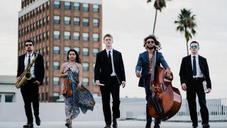 Pacific Jazz Ambassadors on a rooftop in Downtown Stockton