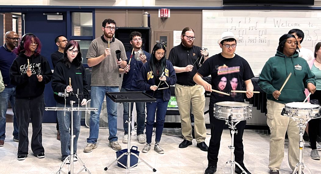 Students at 2025 Pacific Percussion Day