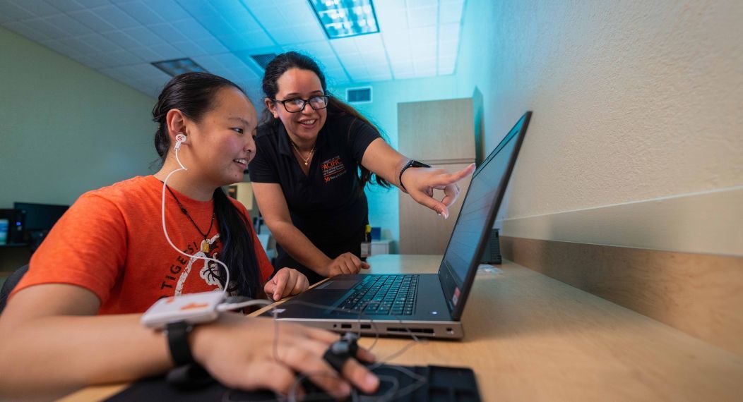 Professor Khatami with student