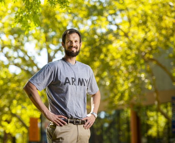 veteran student on the Sacramento campus