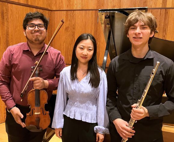 Violinist, pianist and flutist