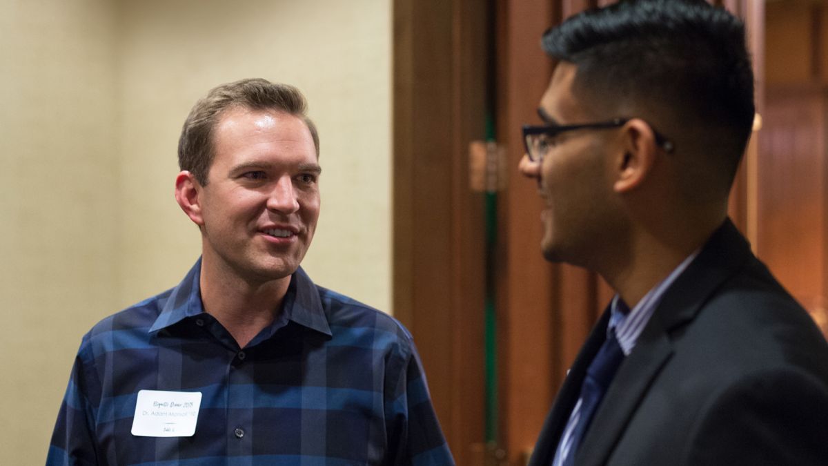 Alumns Adam Morisoli and Sheel Patel