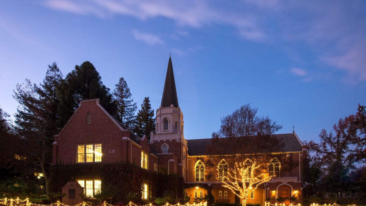 Morris Chapel at night