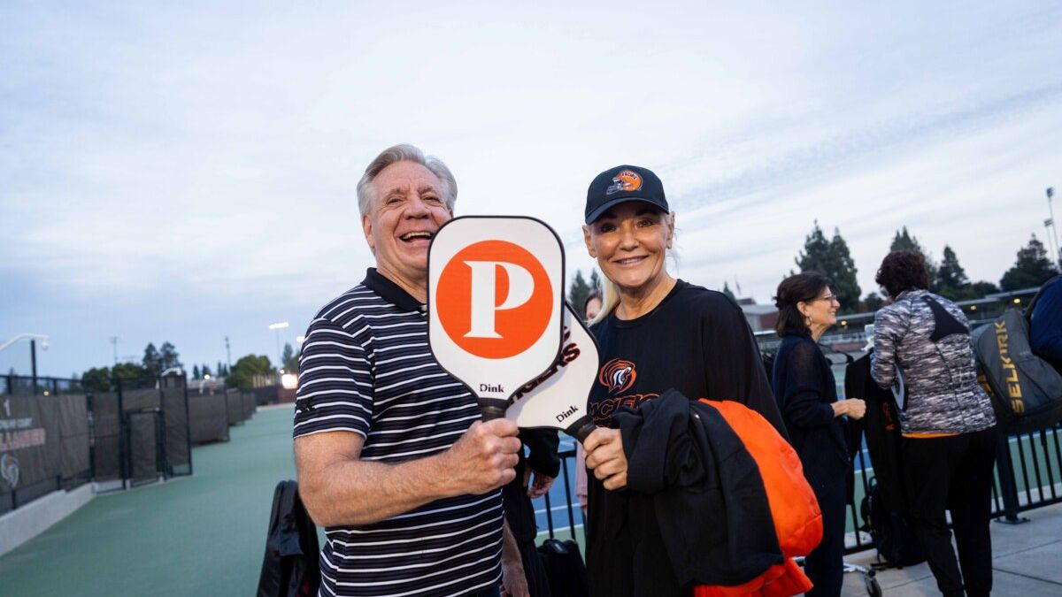 President Callahan plays pickleball
