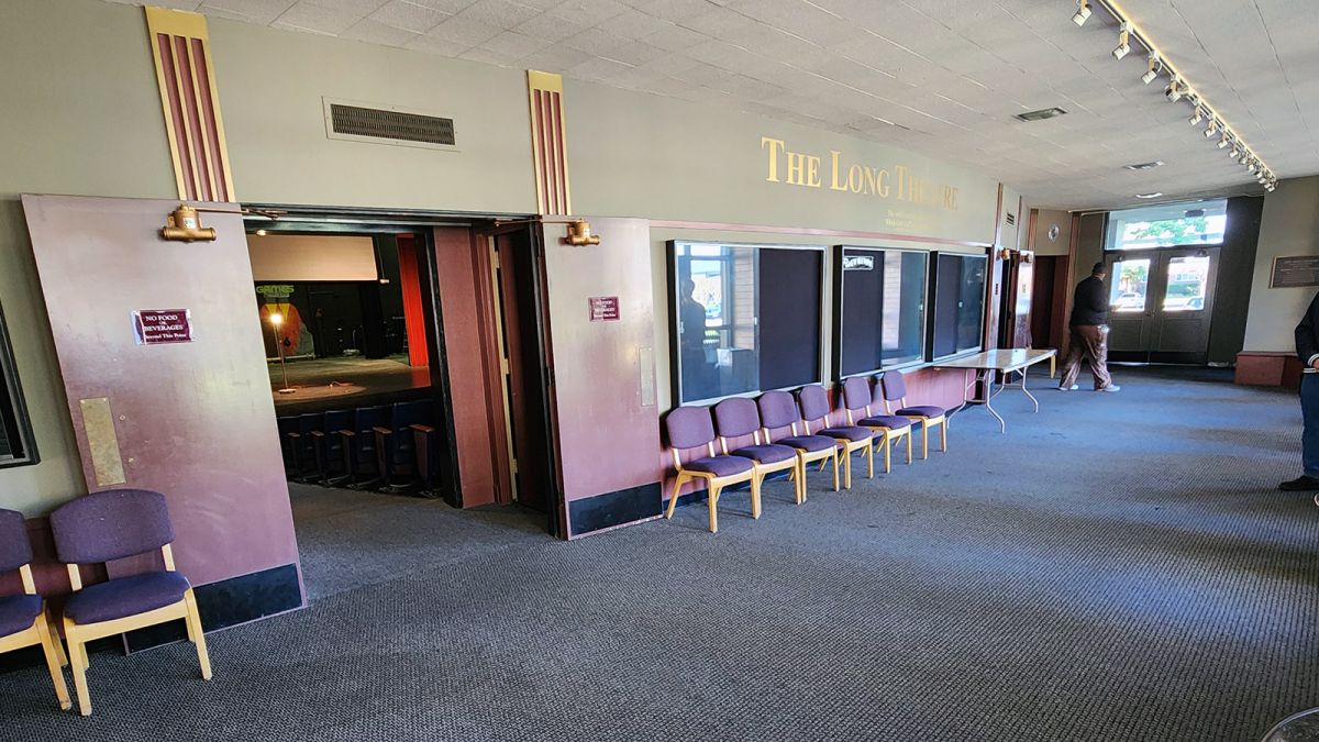 The lobby of Long Theatre at University of the Pacific